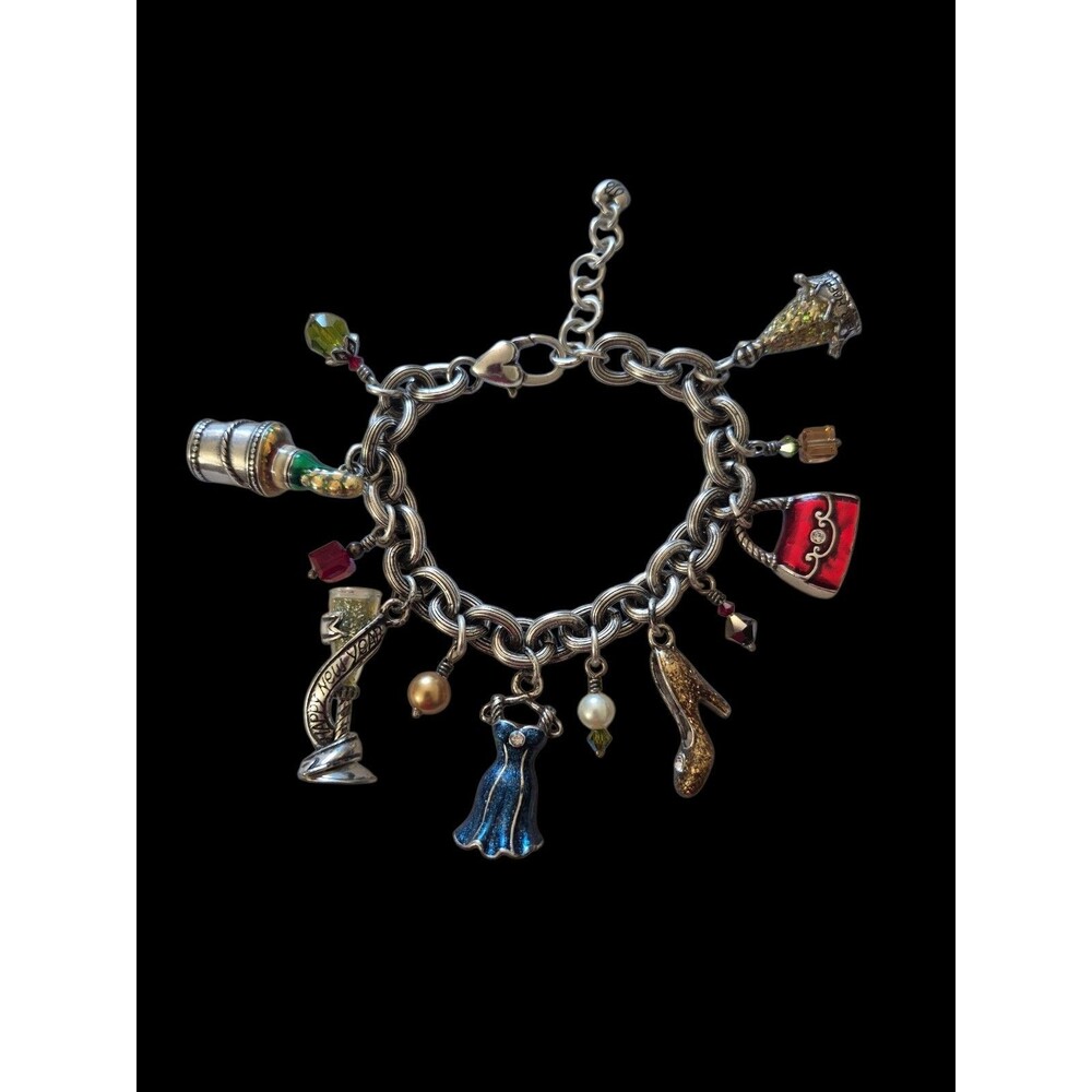 Brighton Celebration New Year Bracelet Party Large Charm Dress Drinks 7.5"